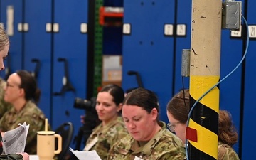 155th ARW processes personnel during a Combat Readiness Exercise