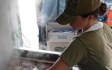 155th ARW utilizes a mobile kitchen during Combat Readiness Exercise