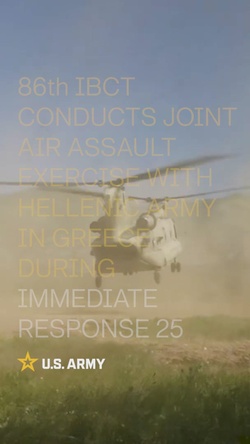 REEL: U.S. and Hellenic Army conduct joint air assault exercise in Greece during Immediate Response 25