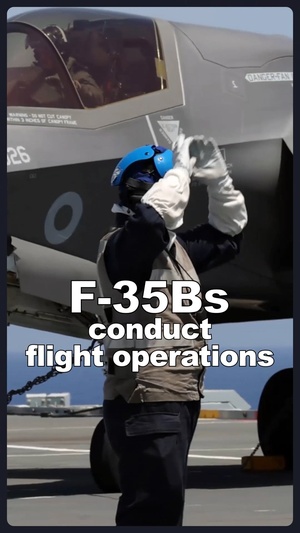 F-35B flight operations aboard HMS Prince of Wales during exercise Med Strike