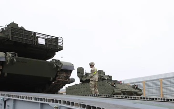 Rail Offloading in Jessup, Maryland for Army 250th Birthday