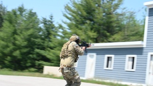 B-roll 156th CRG conducting  shoot, move, communicate and close quarters battle training at Sentry North
