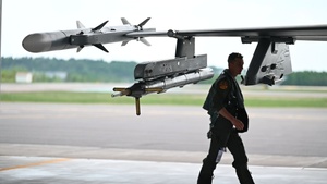 Pilot Inspects Jet Before Takeoff