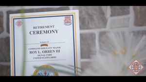 U.S. Army Command Sgt. Maj. Roy Orren retirement ceremony