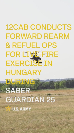REEL: U.S. Soldiers rearm and refuel AH-64 Apache helicopters in Hungary during Saber Guardian 25