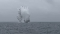 FGS Datteln neutralizes a Danish mine during BALTOPS 25