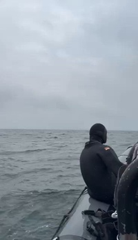 FGS Datteln neutralizes a Danish mine during BALTOPS 25