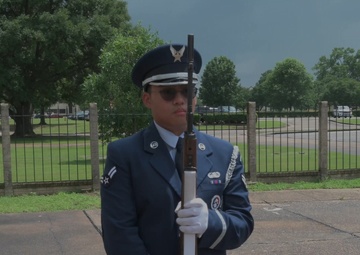 Maxwell AFB Honor Guard conducts demonstration for Civil Air Patrol cadets