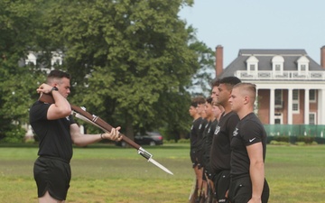 U.S. Army Drill Team rehearses drill movements in preparation for the Army 250th Birthday [B-Roll]