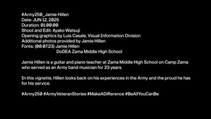 #Army250 Army Veteran Spotlight_Jamie Hillen, DoDEA Zama Middle High School