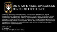The Special Operations Center of Excellence hosts Secretary of the Army Dan Driscoll at Fort Bragg, NC.