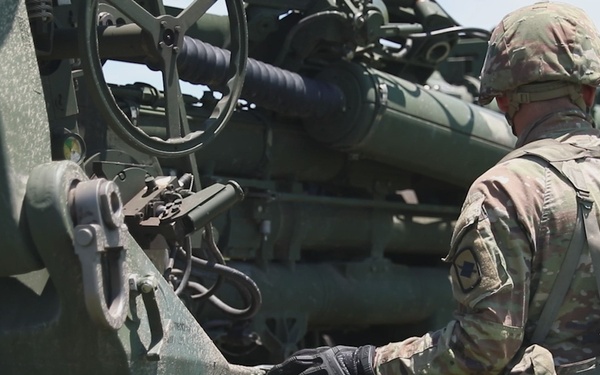 206th Field Artillery Conducts Close-Range Live Fire B-Roll