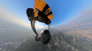 U.S. Army Parachute Team jumps for Army 250 at Twilight Tattoo