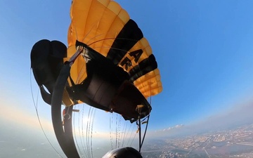 U.S. Army Parachute Team jumps for Army 250 at Twilight Tattoo