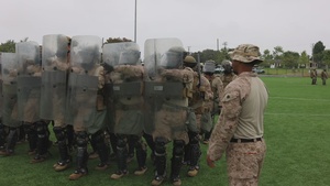 U.S. Marines rehearse nonlethal tactics to support Task Force 51