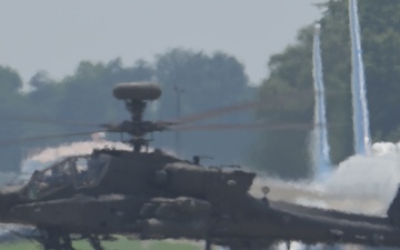 Army helicopters stage at Andrews for 250th Army Birthday operations