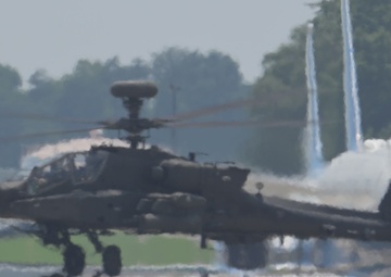 Army helicopters stage at Andrews for 250th Army Birthday operations