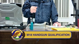 M18 handgun qualification at Yokota