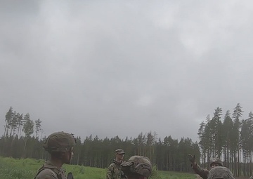 B-Roll: Michigan Army National Guard soldiers assault trenches at Exercise Baltic Viking