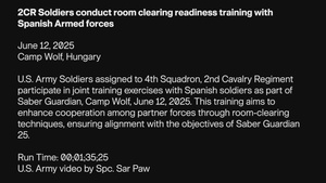 2CR Soldiers conduct room clearing readiness training with Spanish Armed forces