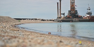 Dredging Underway at Barcelona Harbor