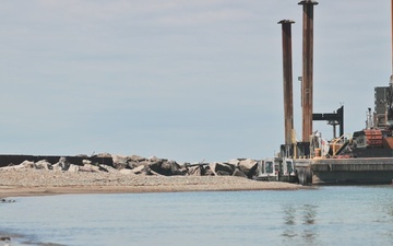 Dredging Underway at Barcelona Harbor