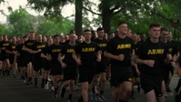 Army Birthday Run Runners Pass By