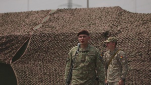 B-Roll: U.S. Soldiers Conduct an Award Ceremony for Saber Guardian 25