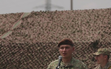 B-Roll: U.S. Soldiers Conduct an Award Ceremony for Saber Guardian 25