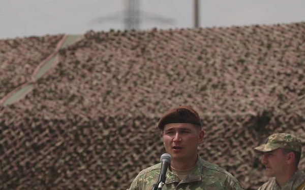B-Roll: U.S. Soldiers Conduct an Award Ceremony for Saber Guardian 25
