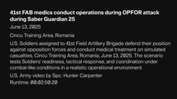 41st FAB medics conduct medical operations during OPFOR attack during Saber Guardian 25