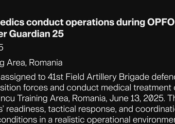 41st FAB medics conduct medical operations during OPFOR attack during Saber Guardian 25