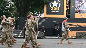 42nd Infantry Division Band pass and review at 250th Army Birthday