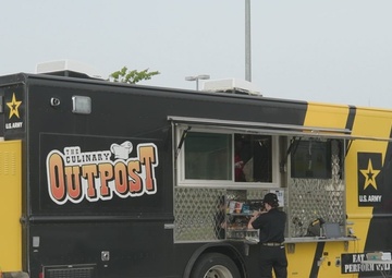 Grand Opening of 1st Culinary Outpost Food Truck on Humphreys-B-roll