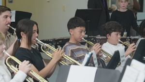 Humphreys Middle School Music festival with 8th Army Band-B-roll