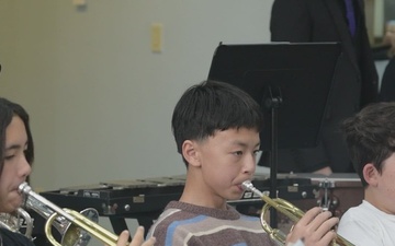 Humphreys Middle School Music festival with 8th Army Band-B-roll