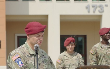 REMARKS: “The Rock” Welcomes New Commander During Change of Command Ceremony in Vicenza