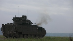 B-Roll: U.S. soldiers in Poland advance their Bradley Fighting Vehicle battlefield  skills
