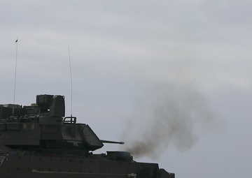 B-Roll: U.S. soldiers in Poland advance their Bradley Fighting Vehicle battlefield  skills