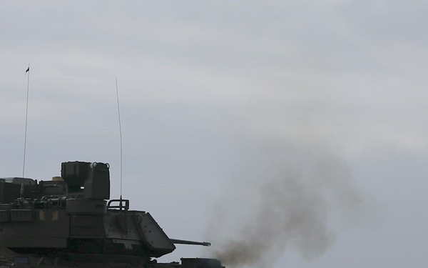 B-Roll: U.S. soldiers in Poland advance their Bradley Fighting Vehicle battlefield  skills