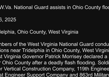 250616 BRoll WVa Guard assists in Ohio Co Flood Recovery