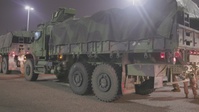 B-Roll: U.S. Marines guard federal building to assist California Army National Guard