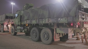 B-Roll: U.S. Marines guard federal building to assist California Army National Guard