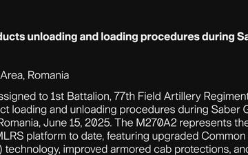 41st FAB conducts unloading and loading procedures during Saber Guardian 25