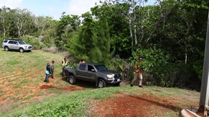 Out planting native plants at Camp Blaz’s Live Fire Training Range Complex
