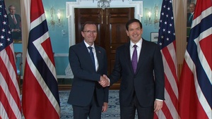 Secretary of State Marco A. Rubio meets with Norwegian Foreign Minister Barth Eide