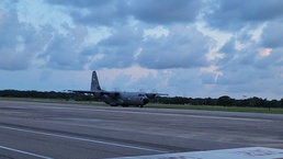 Hurricane Hunters taxi for takeoff