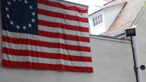 B-Roll: Flag retirement ceremony at the Betsy Ross House