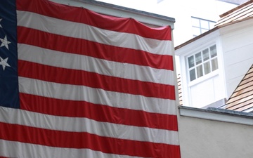 B-Roll: Flag retirement ceremony at the Betsy Ross House