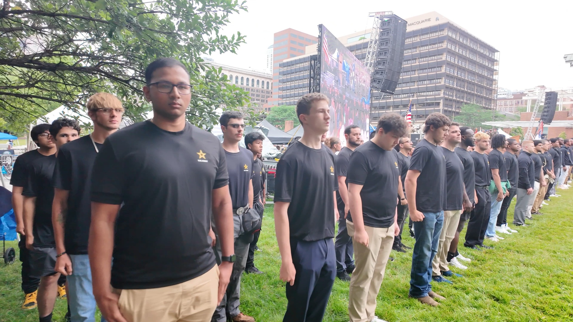Two hundred fifty future soldiers took the oath of enlistment with Vice Chief of Staff of the Army Gen. James Mingus on June 14, 2025 on Independence Mall in Philadelphia, PA on the Army&#39;s 250th Birthday.  Each of the enlistees received a coin and had their recruiters and family involved.